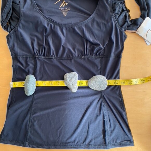 Black XL Miraclebody by Miraclesuit Tunic with smoothing underlayer BNWT - Picture 9 of 16